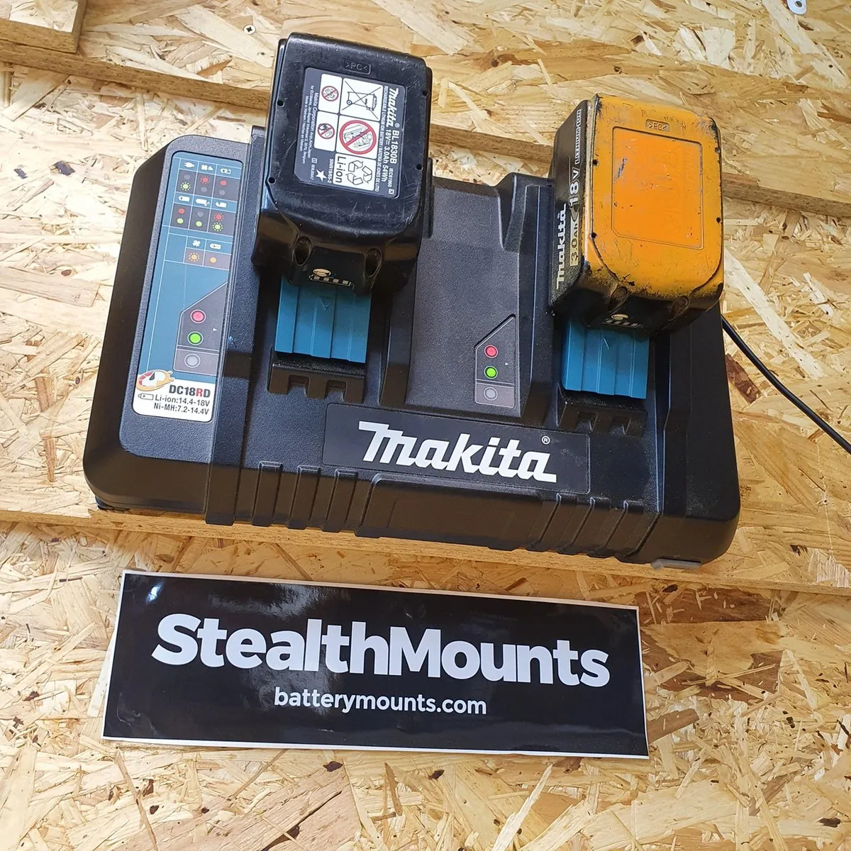 Makita Stealthmounts DC18RD Opladerhouder - Zwart 2-pack