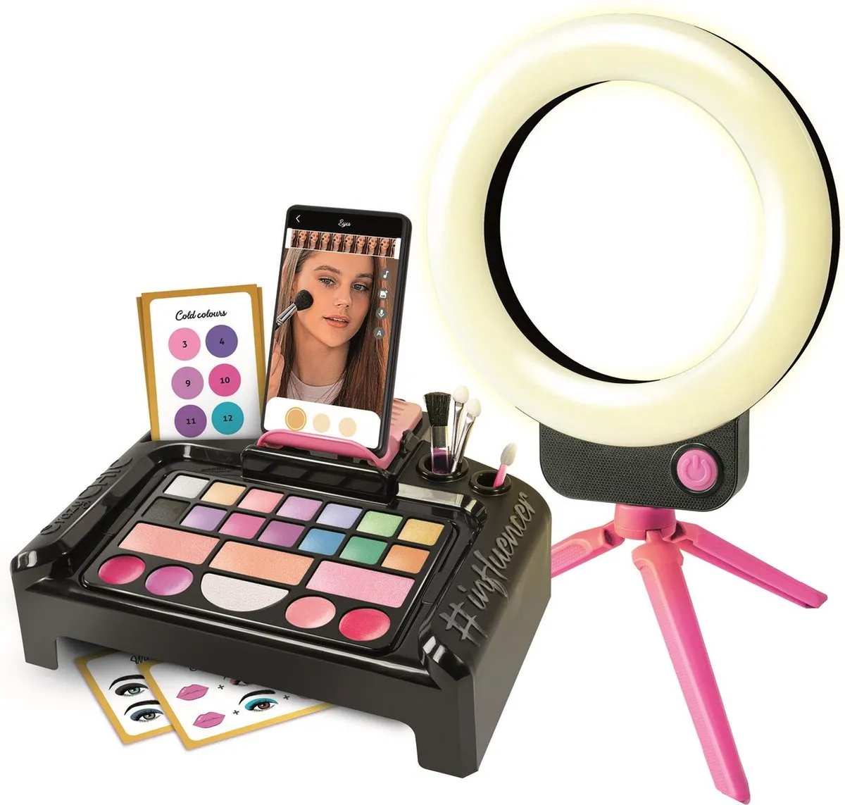 Clementoni Crazy Chic Make-Up Studio - LED Ringlamp - Multicolor - afbeelding 6 van 6