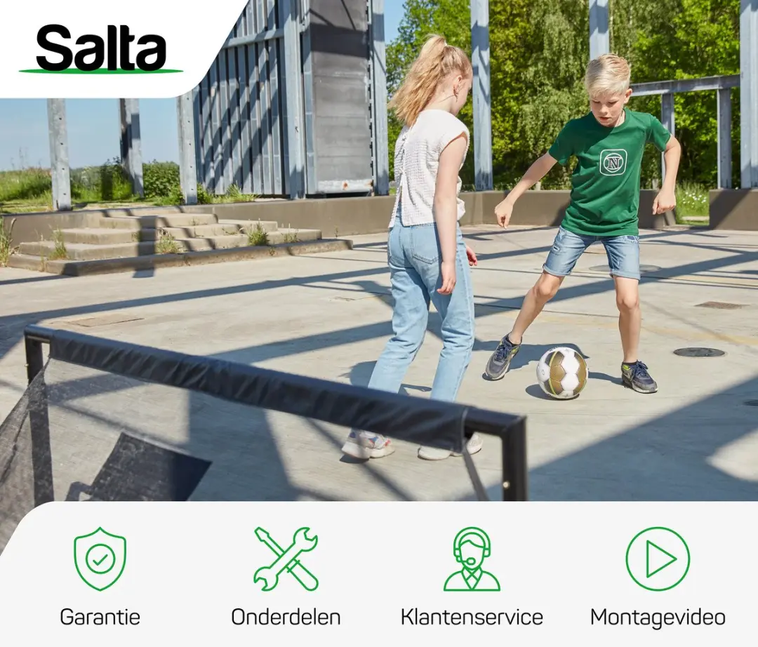 Salta Techniq Voetbaldoel 150x60x60cm - Panna formaat - Zwart - afbeelding 6 van 6