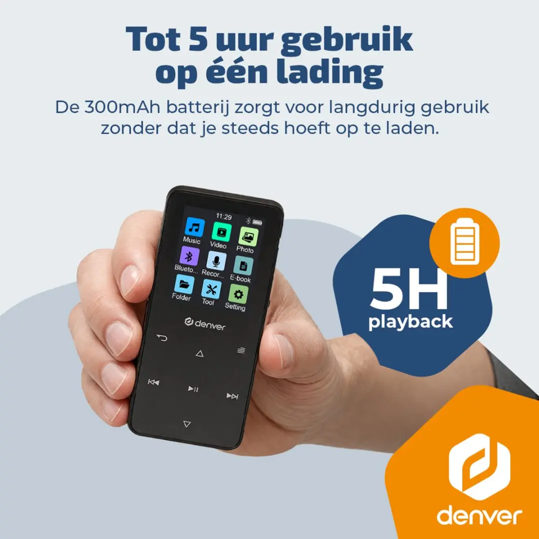 Denver MP1830B MP3/MP4 Speler - 4GB - Zwart