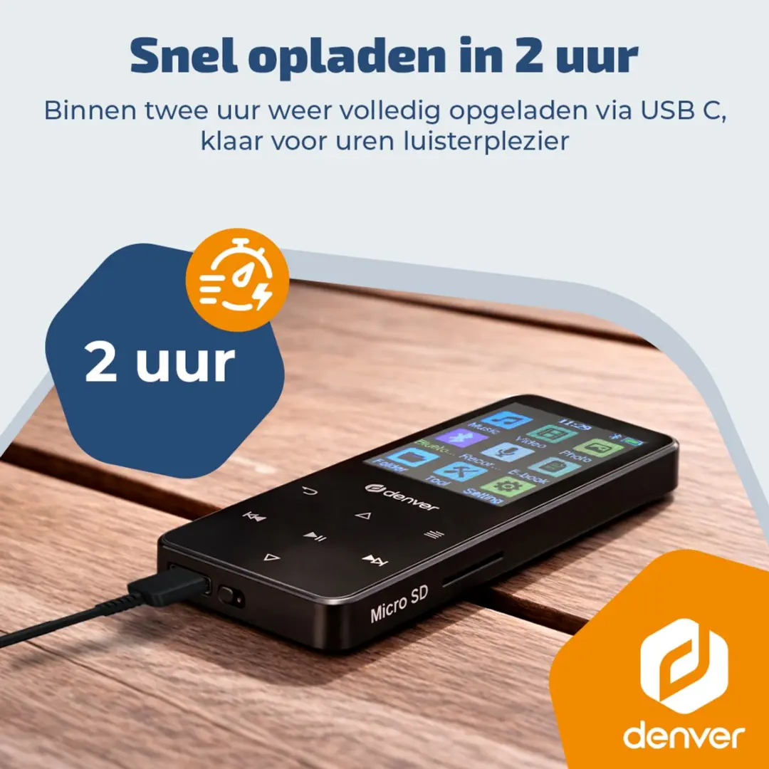 Denver MP1830B MP3/MP4 Speler - 4GB - Zwart