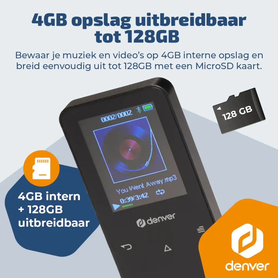 Denver MP1830B MP3/MP4 Speler - 4GB - Zwart