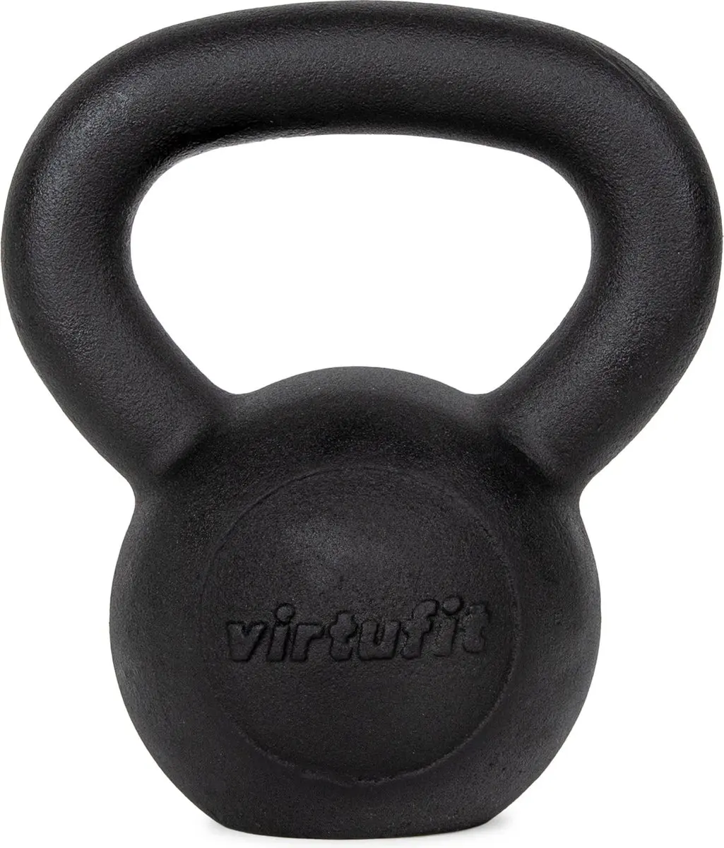VirtuFit Kettlebell Pro Gietijzer 8 kg - Zwart
