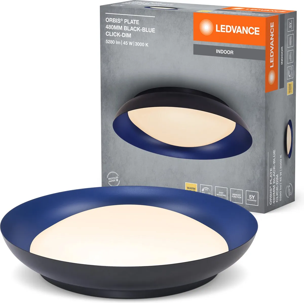 LEDVANCE Orbis Plate LED Plafondlamp 45W 2200lm