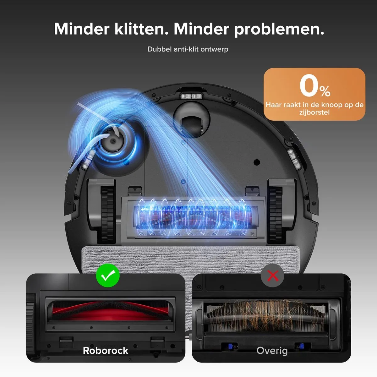 Roborock Q10 S5+ Robotstofzuiger - 10.000 Pa - Zwart
