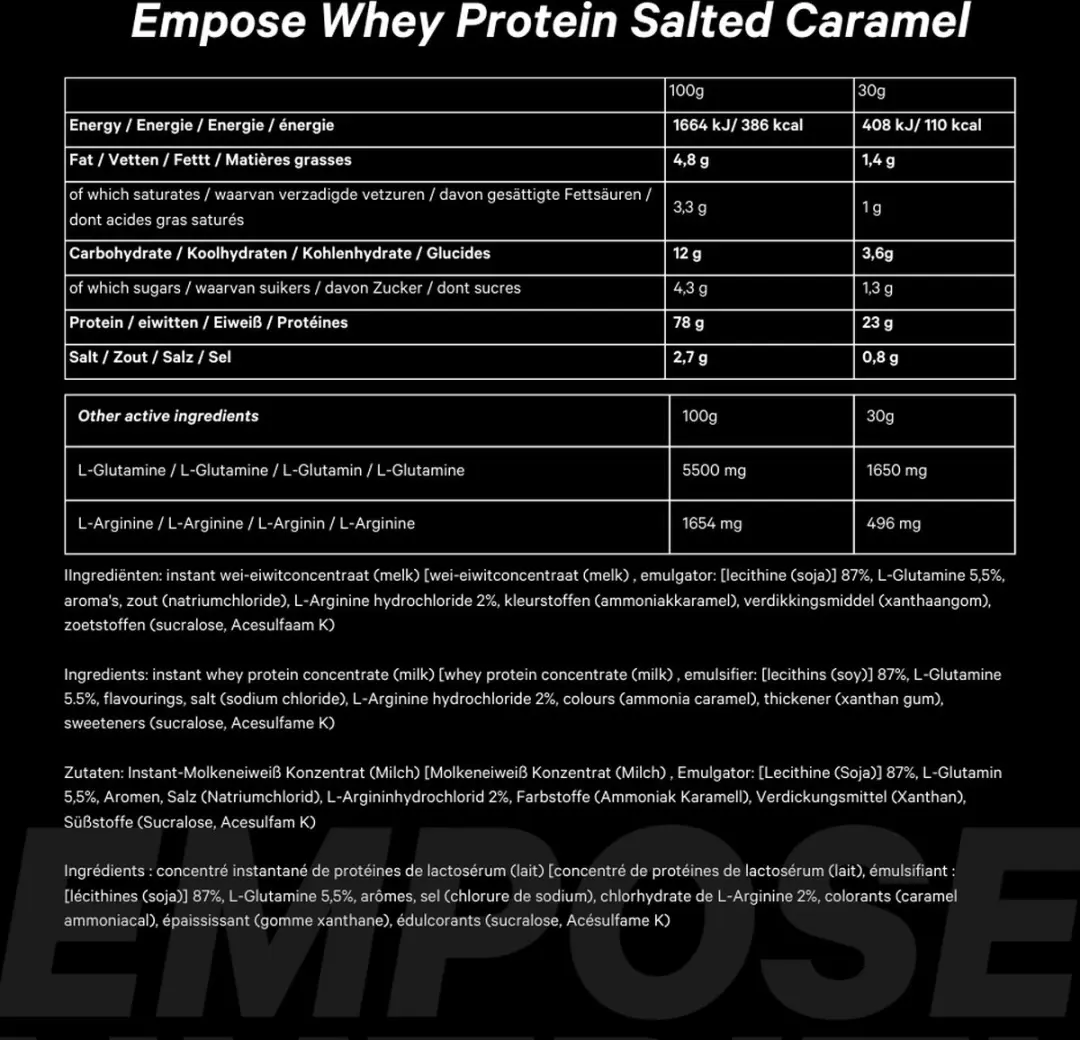 Empose Nutrition Whey Protein Salted Caramel 2270g