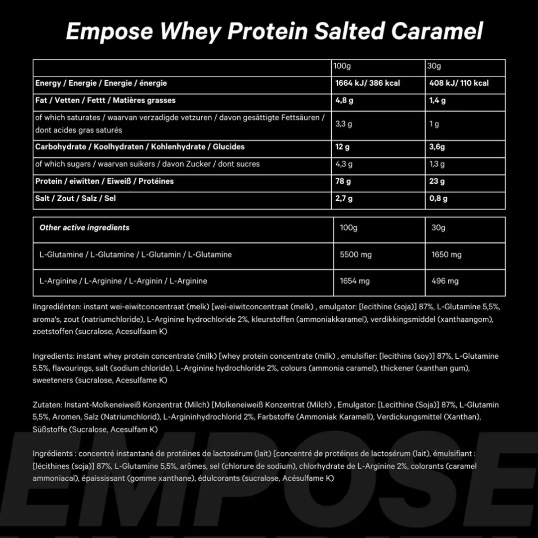 Empose Nutrition Whey Protein Salted Caramel 2270g