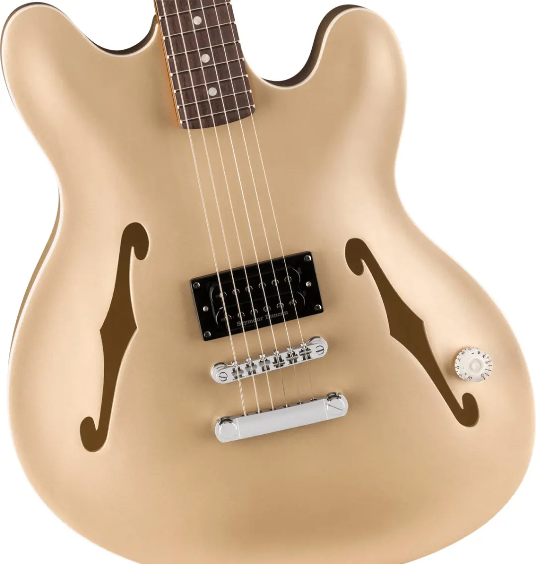 Fender Tom DeLonge Starcaster Elektrische Gitaar - Satin Shoreline Gold