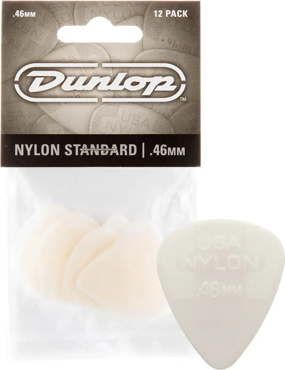 Dunlop 44-P-46 Nylon Plectrums 0.46mm