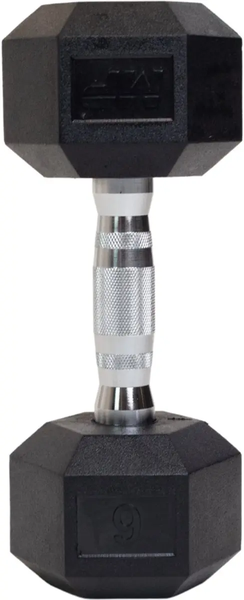 Muscle Power Hexa Dumbbell 9 kg - Zwart
