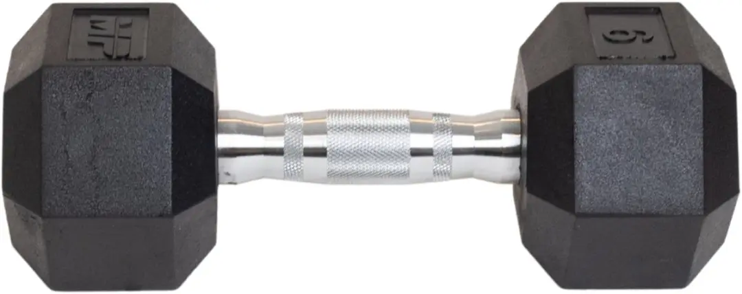Muscle Power Hexa Dumbbell 9 kg - Zwart - afbeelding 6 van 6
