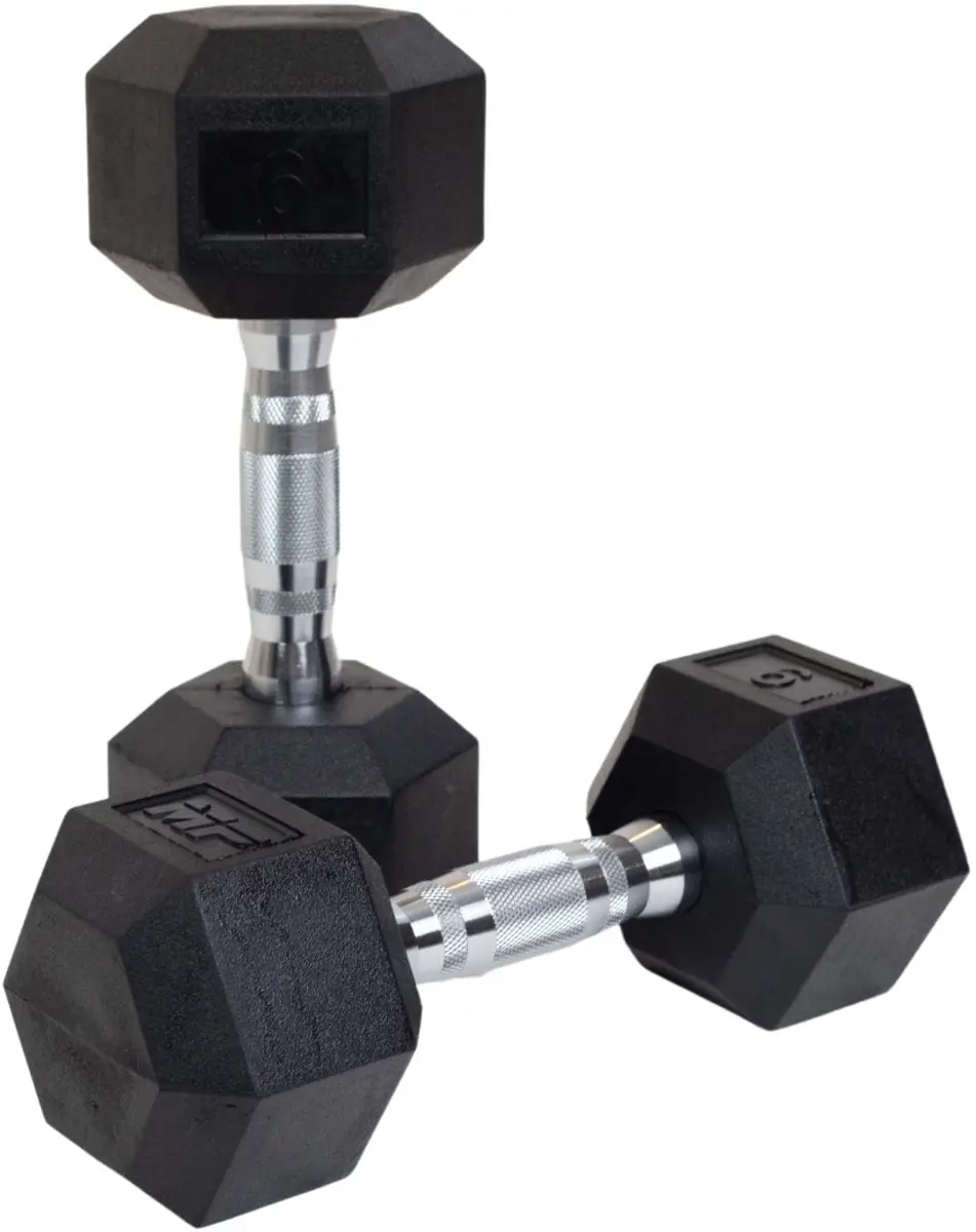 Muscle Power Hexa Dumbbell 9 kg - Zwart