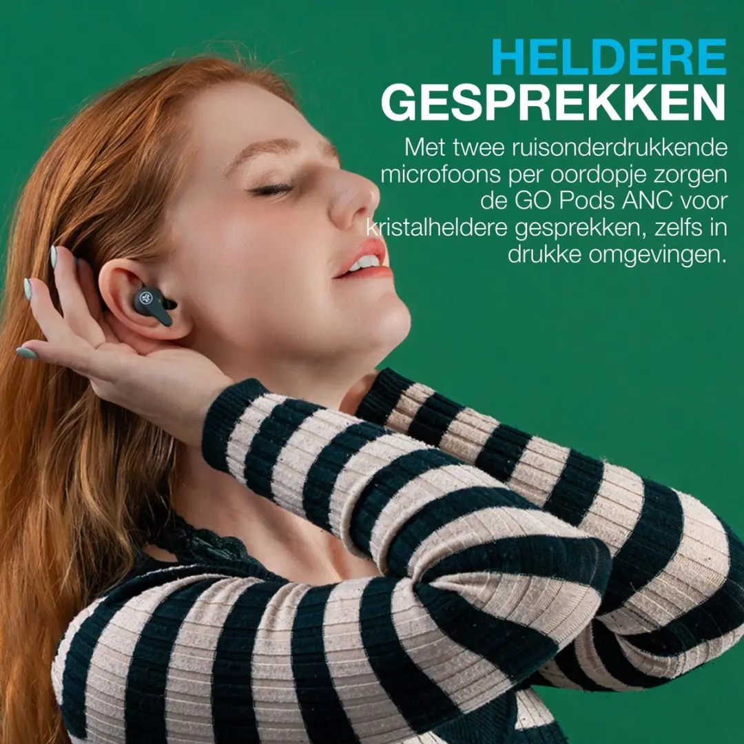 JLab Go Pods ANC IEUEBGOPODSRSGE124 Oordopjes - Groen
