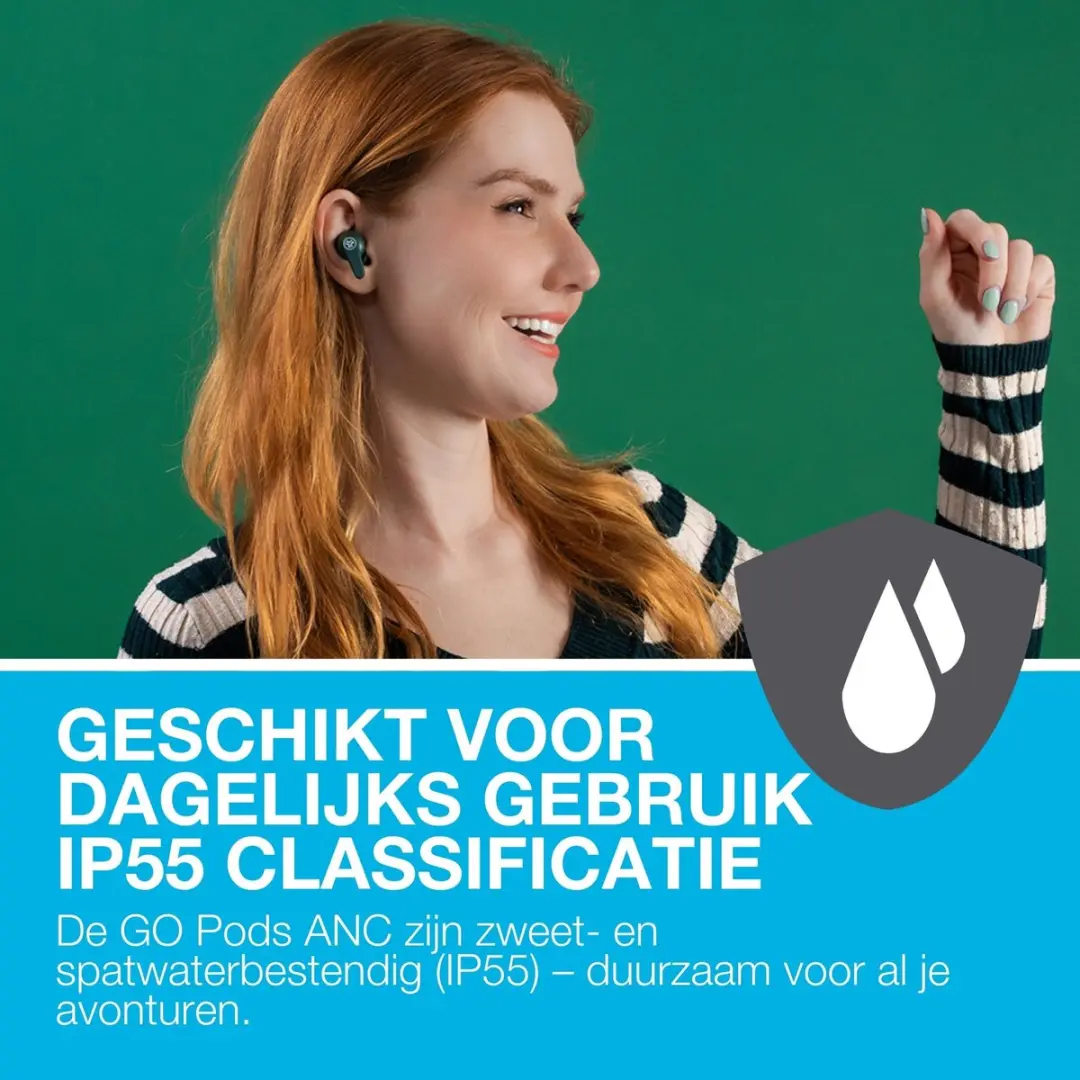 JLab Go Pods ANC IEUEBGOPODSRSGE124 Oordopjes - Groen