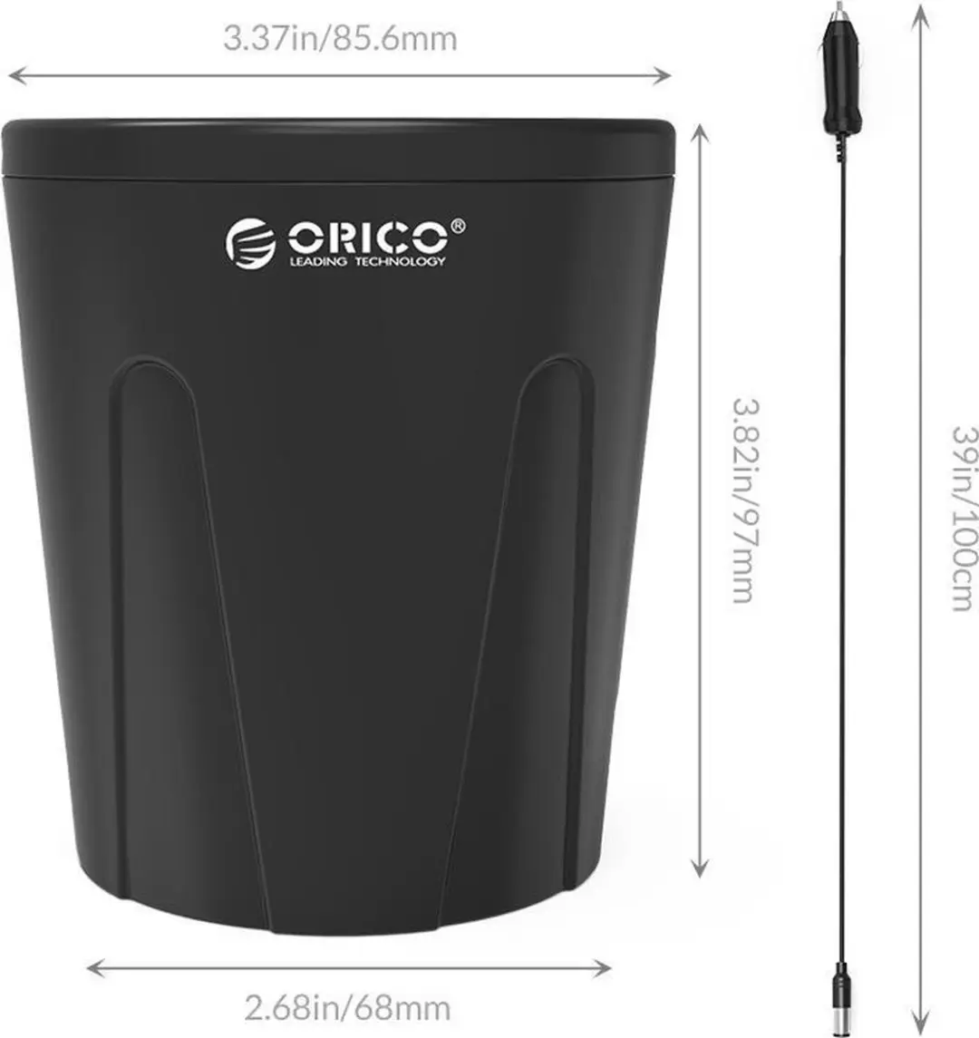 ORICO Autolader Sigarettenpoort Splitter 36W - 5 Outputs - Zwart