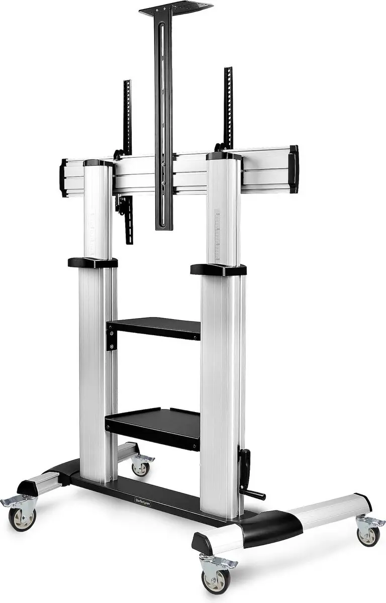 Startech 1110C-MOBILE-TV-CART Verrijdbare TV Standaard - 60-100" - 100kg - Tweekleurig