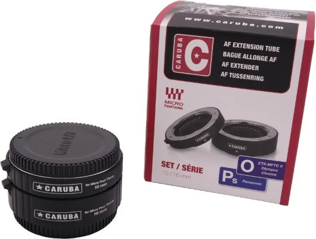Caruba Extension Tube Set D128642 - Olympus MFT - Macro - Zwart/Zilver