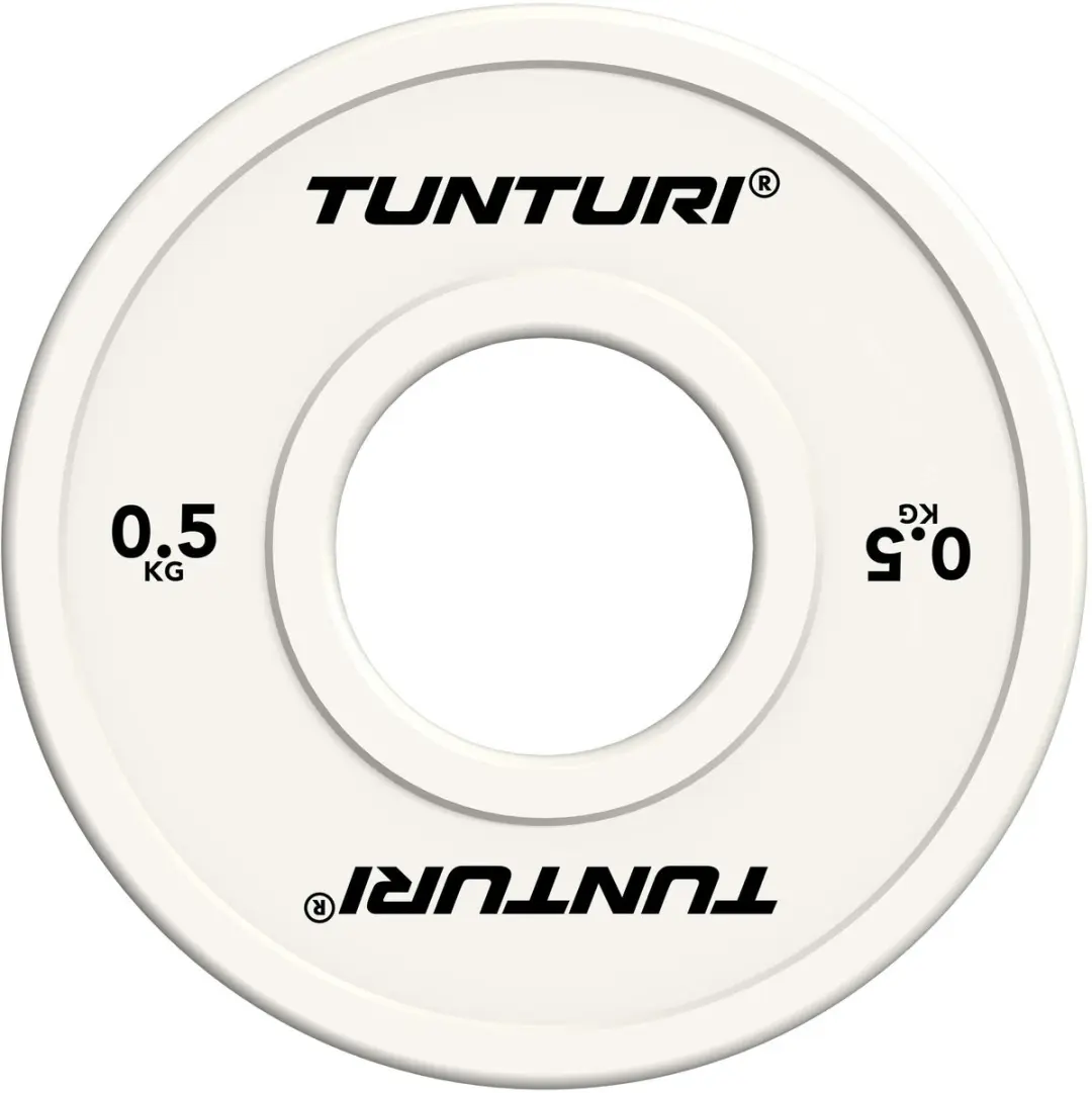 Tunturi Platinum Fractional Bumperplates 0.5kg - Wit - 2 Stuks
