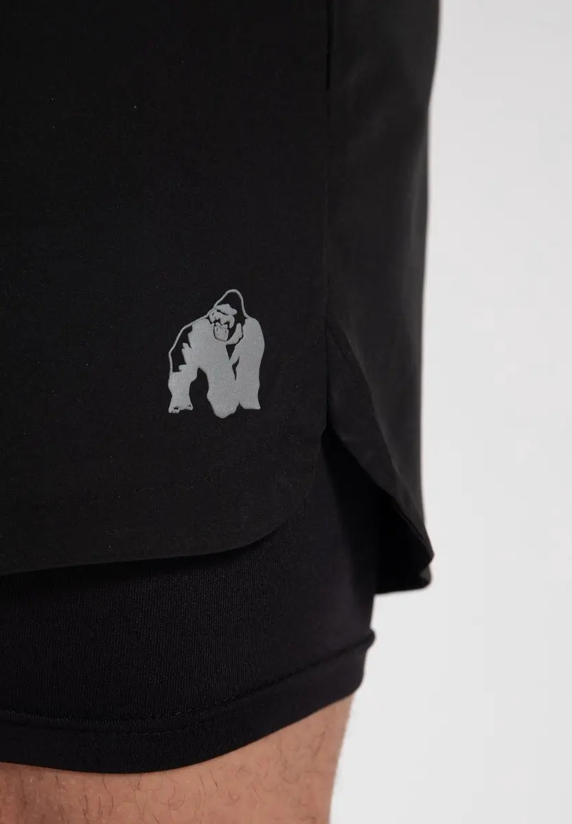 Gorilla Wear Cortez 2-in-1 Shorts 3XL - Zwart - afbeelding 6 van 6