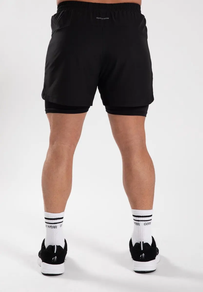 Gorilla Wear Cortez 2-in-1 Shorts 3XL - Zwart