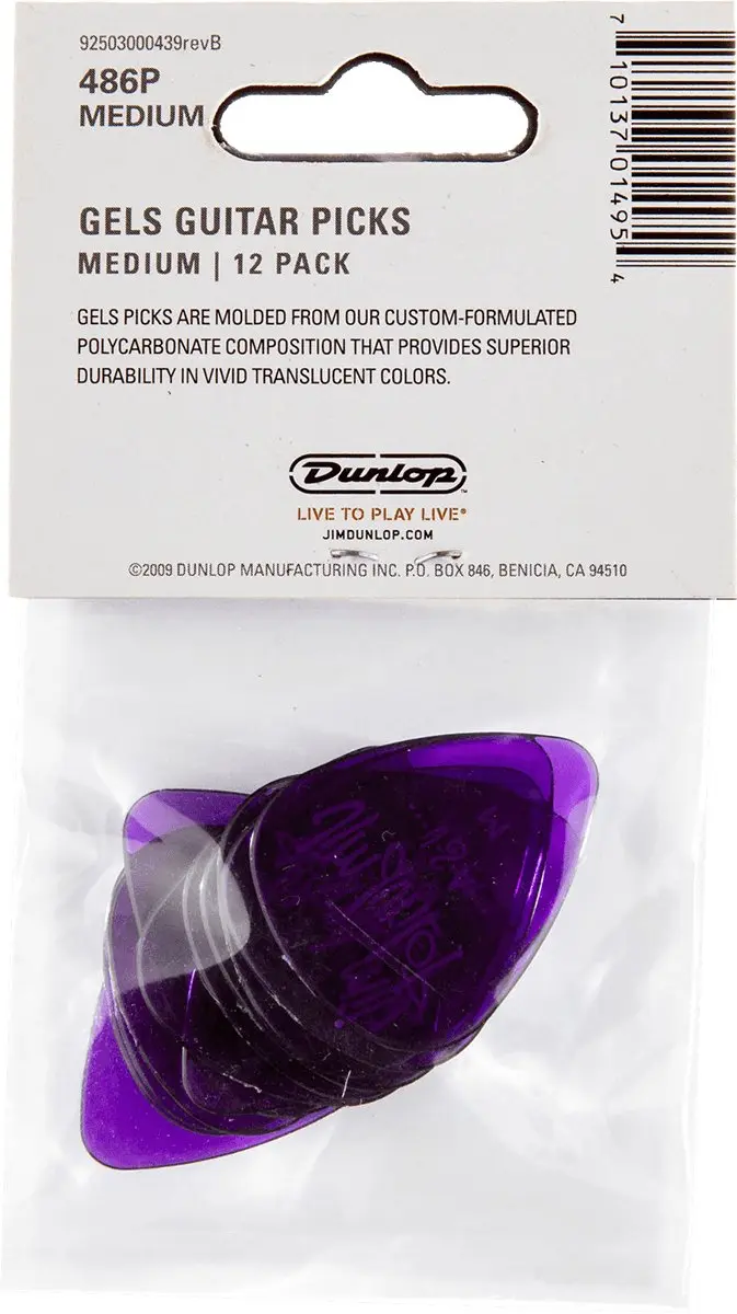 Dunlop Jim Dunlop Gels Medium Plectrum - 12 Stuks - Paars