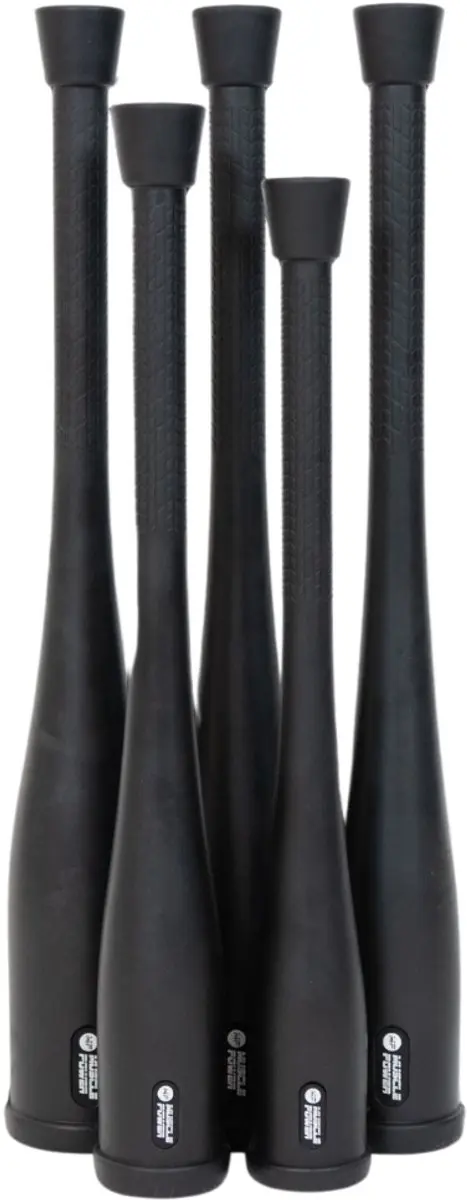 Muscle Power Rubber Clubbell 6kg - Zwart