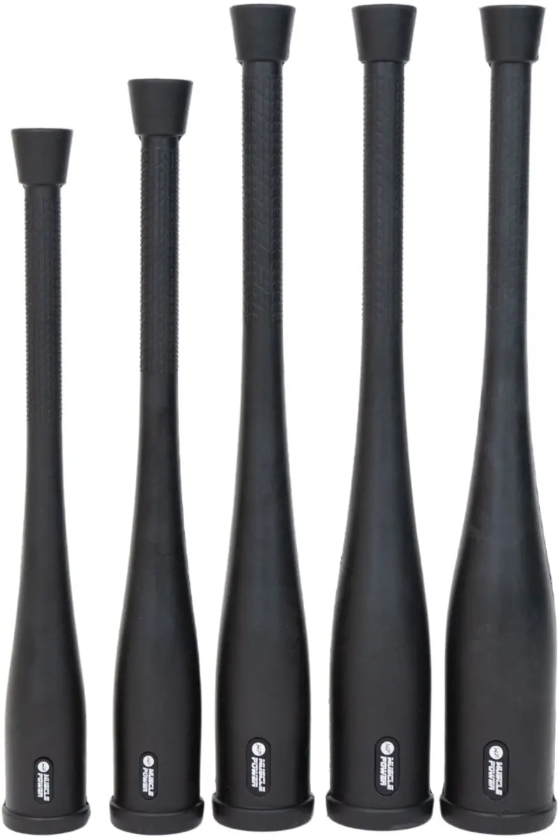 Muscle Power Rubber Clubbell 6kg - Zwart