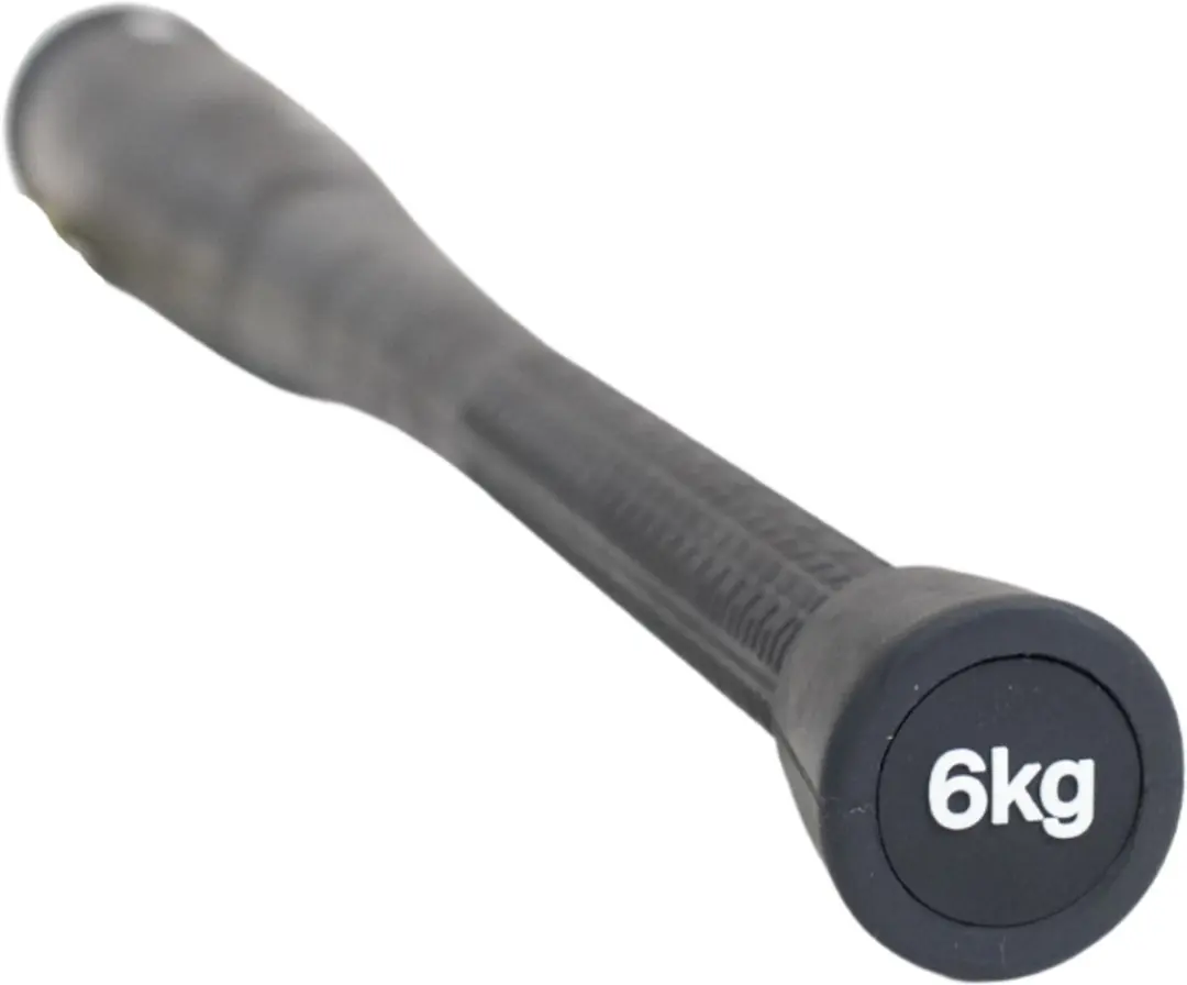 Muscle Power Rubber Clubbell 6kg - Zwart