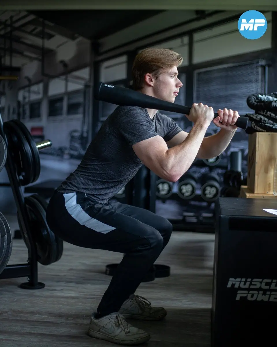 Muscle Power Rubber Clubbell 6kg - Zwart - afbeelding 6 van 6