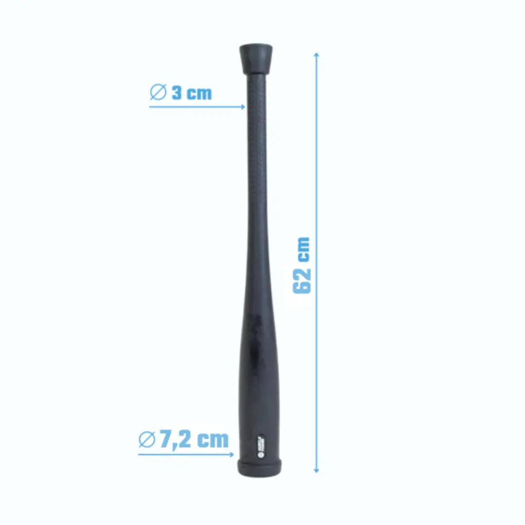 Muscle Power Rubber Clubbell 6kg - Zwart