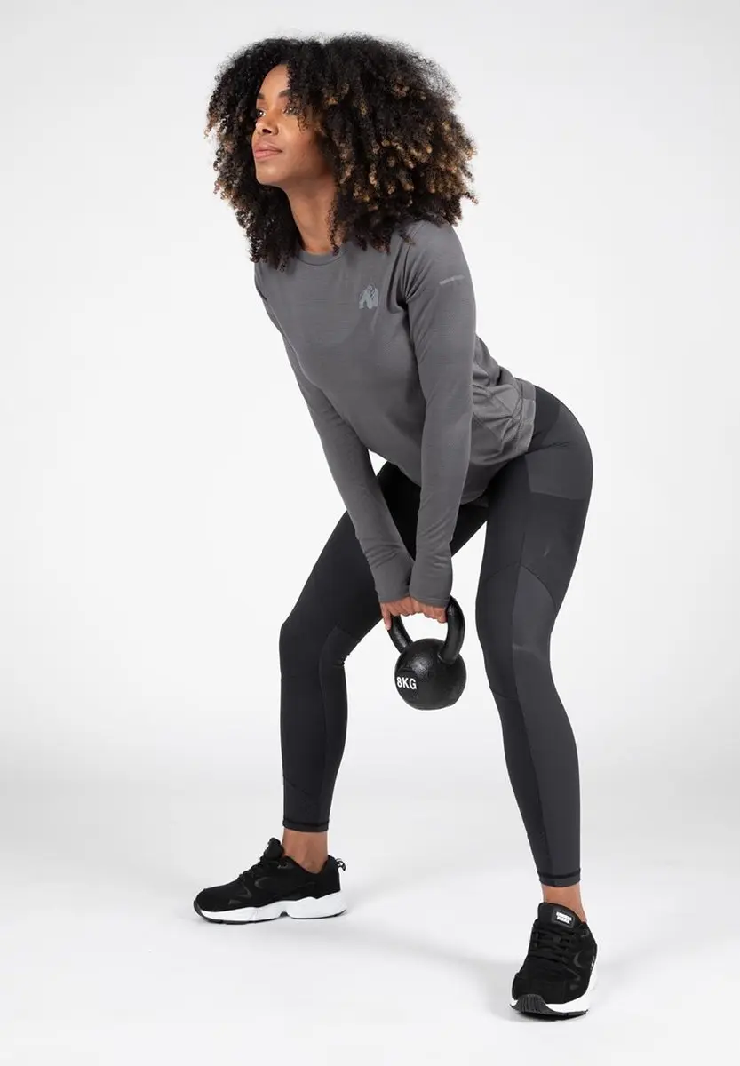 Gorilla Wear Raleigh Longsleeve Shirt - Grijs M - afbeelding 6 van 6