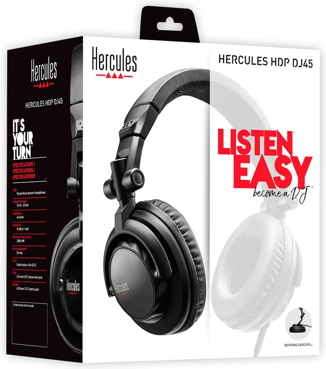Hercules DJControl Inpulse 500 Silver - 2 Kanalen + HDP DJ45 Koptelefoon