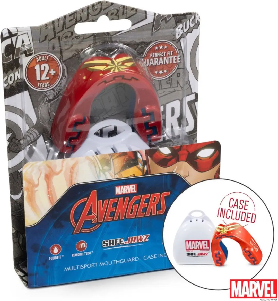 Safejawz Captain Marvel Mouthguard - Rood