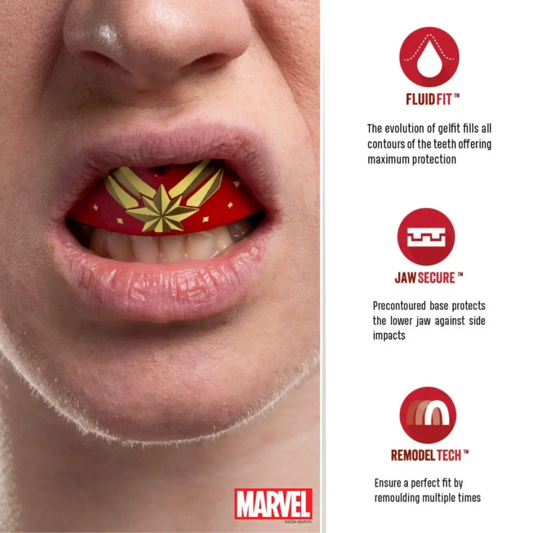 Safejawz Captain Marvel Mouthguard - Rood