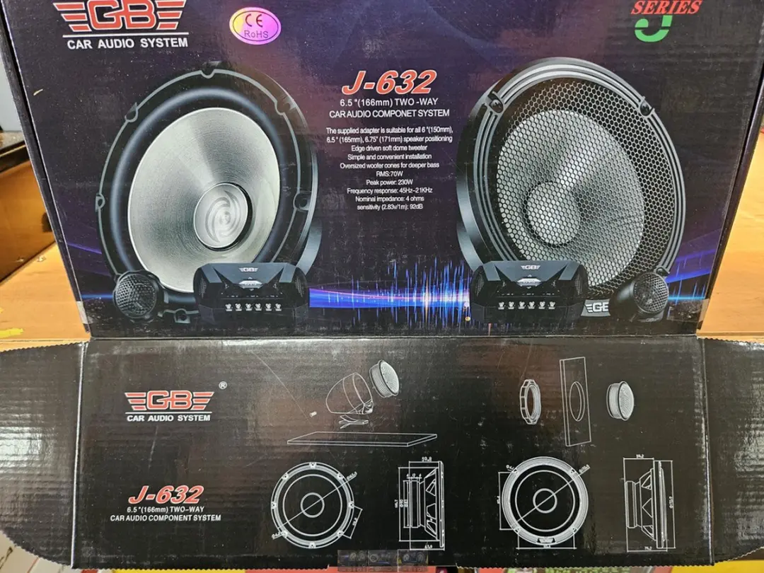 GB J-632 Inbouwluidsprekers 16,5cm - 4x 70W