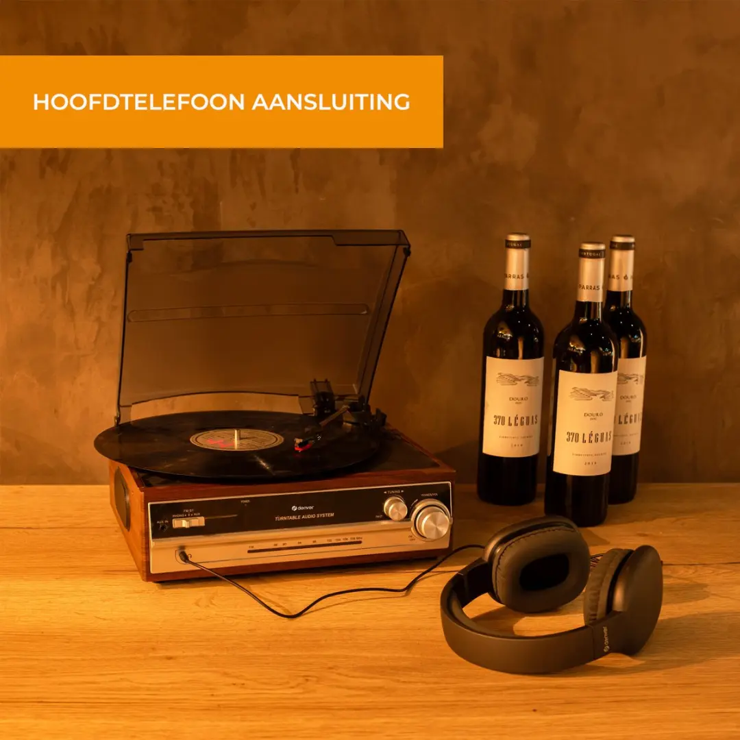 Denver VPR190 Retro Platenspeler - Bruin - afbeelding 6 van 6