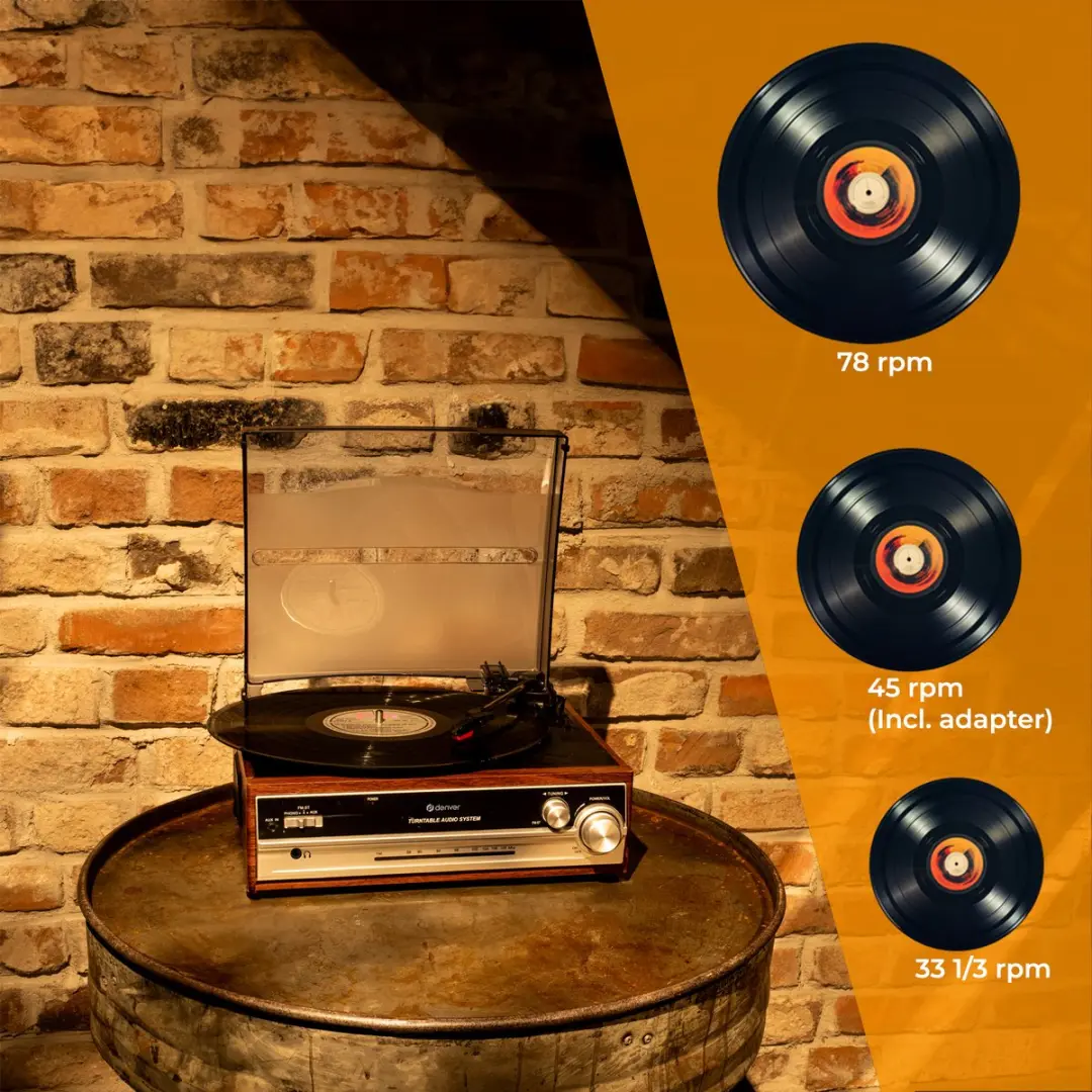 Denver VPR190 Retro Platenspeler - Bruin