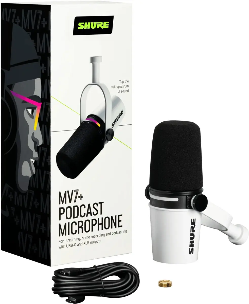 Shure MV7+-W Studio Microfoon - Wit