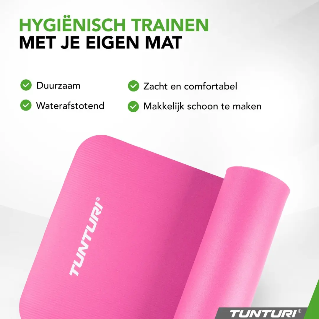 Tunturi NBR Yogamat Roze - 180x60x1,5cm