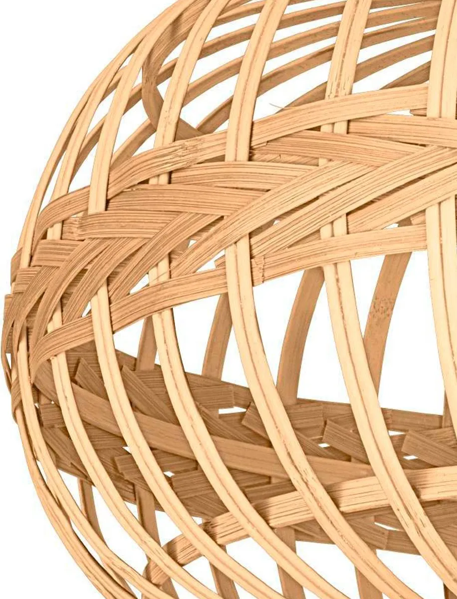 Eglo Amsfield Plafondlamp E27 - Ø45cm - Hout/Bamboe Bruin/Zwart