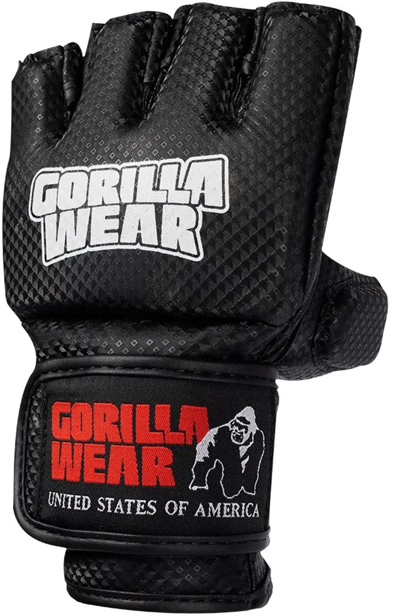 Gorilla Wear Manton MMA Handschoenen M/L - Zwart/Wit - afbeelding 6 van 6