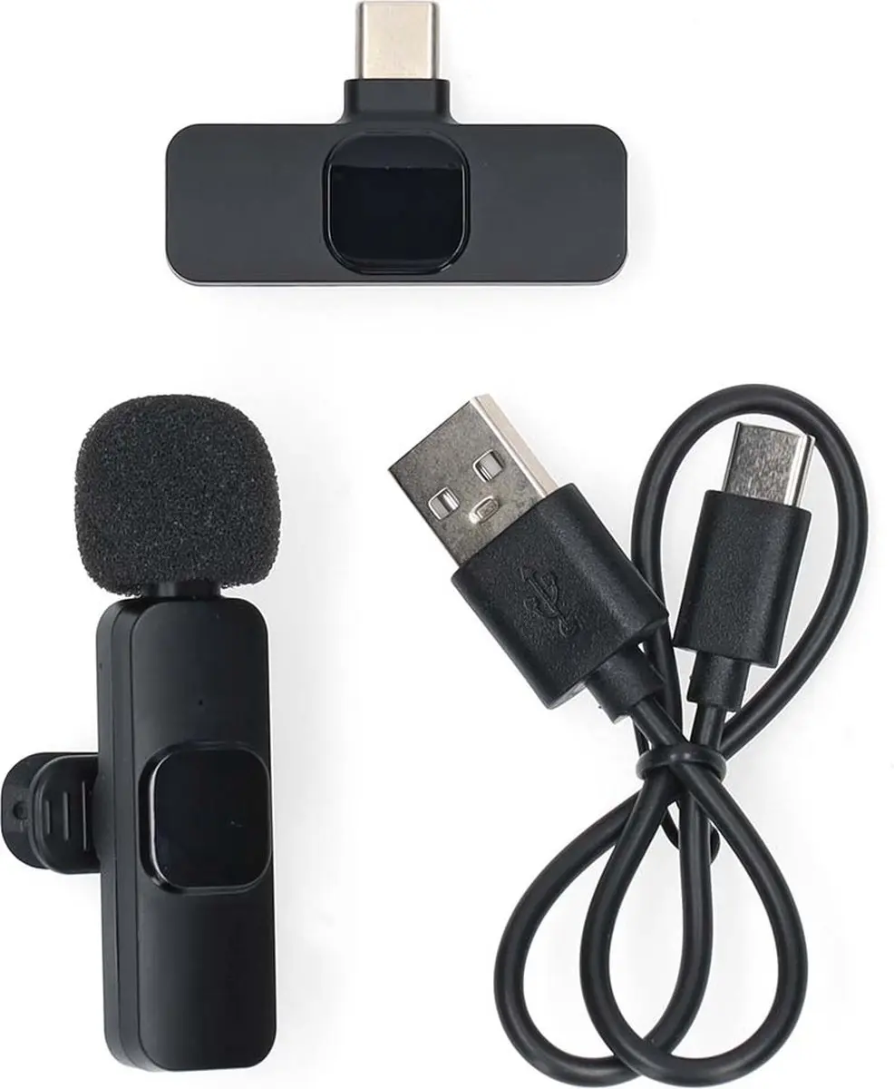 Nedis MICW110BK Draadloze USB-C Microfoon - Zwart