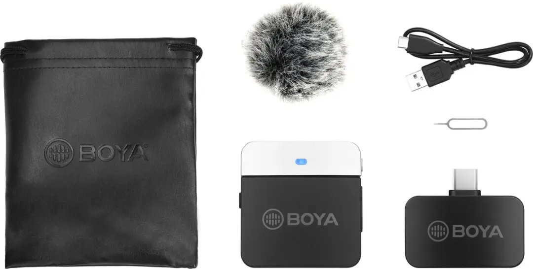 Boya BY-M1LV-U Draadloze Dasspeldmicrofoon USB-C - Zwart