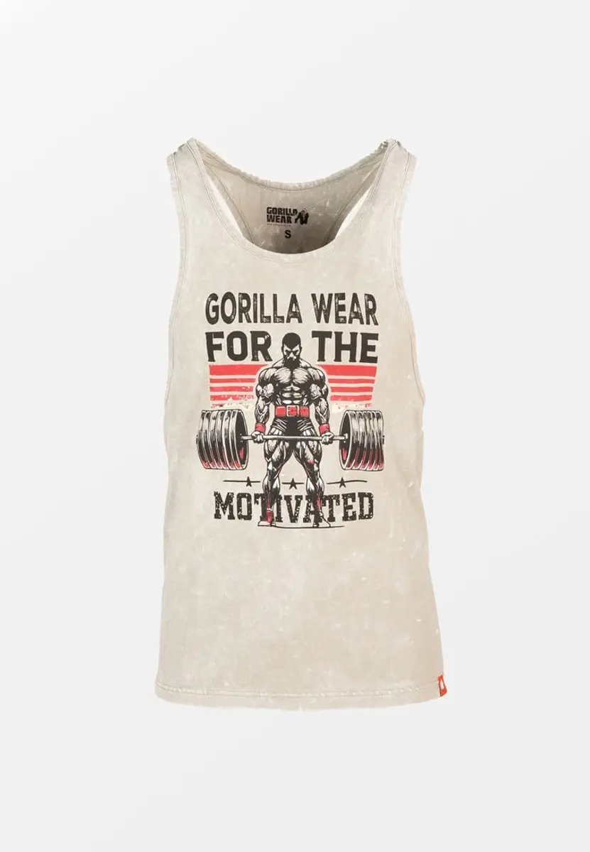 Gorilla Wear Churchill Stringer M - Verwassen Groen