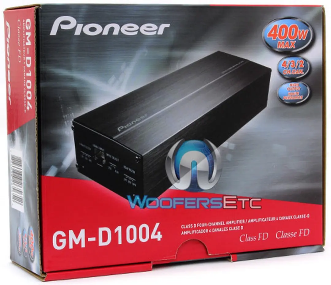 Pioneer GM-D1004 Autoversterker 400W - Klasse-D - Zwart - afbeelding 6 van 6