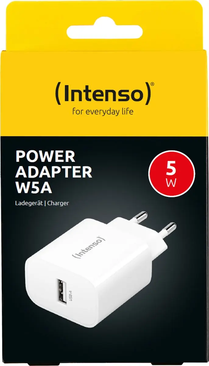 Intenso W5A 5W USB-A Adapter - Wit