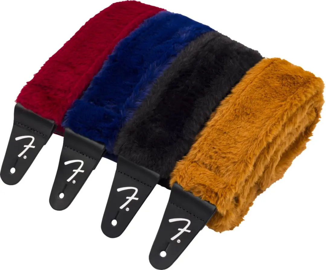 Fender Poodle Plush Strap - Gitaarband - Rust - Oranje