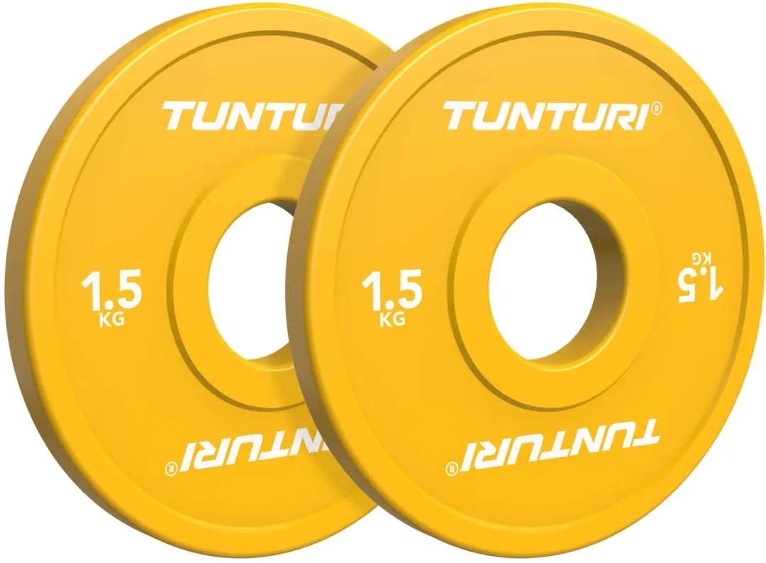 Tunturi Platinum Fractional Bumperplates Geel