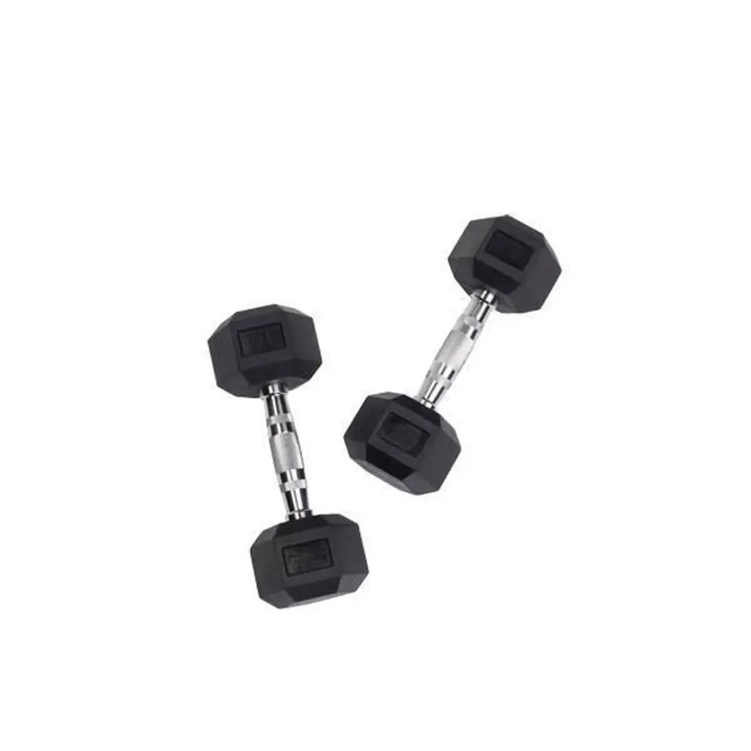 Body-Solid Hexagon Dumbbels Paar 47.5 KG - Zwart
