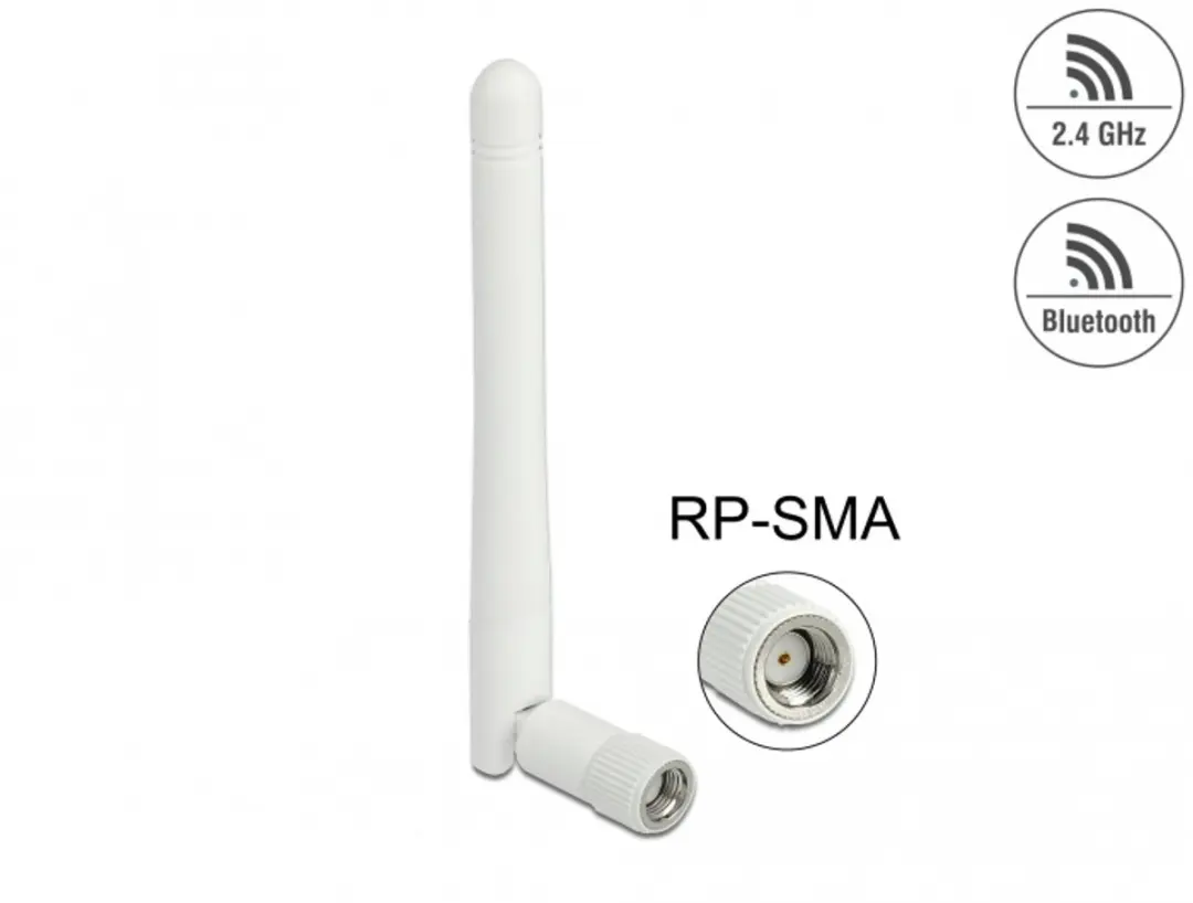 Delock WLAN Antenne RP-SMA 2dBi Omnidirectioneel